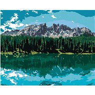 Zuty - Painting by Numbers - Lake Under the Mountains (Ted Davis), 40X50 Cm, Canvas+Frame - Painting by Numbers