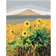 Zuty - Painting by Numbers - Sunflowers Before the Mountain, Usa (Ted Davis), 40X50 Cm, Canvas+Frame - Painting by Numbers