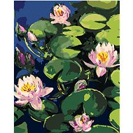 Zuty - Painting by Numbers - Water Lilies in the Garden Lake, 40X50 Cm, Canvas+Frame - Painting by Numbers