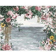 Zuty - Painting by Numbers - Flower Gate to the Sea, 80X100 Cm, Canvas+Frame - Painting by Numbers