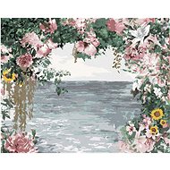 Zuty - Painting by Numbers - Flower Gate to the Sea, 40X50 Cm, Canvas+Frame - Painting by Numbers