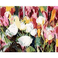 Zuty - Painting by Numbers - Full of Roses and Tulips, 80X100 Cm, Canvas+Frame - Painting by Numbers