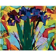 Zuty - Painting by Numbers - Abstract Irises, 80X100 Cm, Canvas+Frame - Painting by Numbers