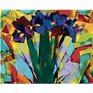 Zuty - Painting by Numbers - Abstract Irises, 40X50 Cm, Canvas+Frame - Painting by Numbers