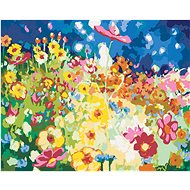 Zuty - Painting by Numbers - Colourful Flower Array, 40X50 Cm, Canvas+Frame - Painting by Numbers