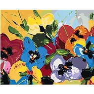 Zuty - Painting by Numbers - Mixed Coloured Flowers, 80X100 Cm, Canvas+Frame - Painting by Numbers