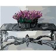 Zuty - Painting by Numbers - Lavender on a Decorative Table, 80X100 Cm, Canvas+Frame - Painting by Numbers
