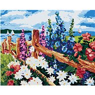 Zuty - Painting by Numbers - Blossoming Flowers in a Meadow, 80X100 Cm, Canvas+Frame - Painting by Numbers