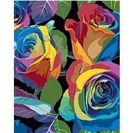 Zuty - Painting by Numbers - Coloured Roses, 40X50 Cm, Canvas+Frame - Painting by Numbers