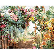 Zuty - Painting by Numbers - Spring Flowers by the Fence, 40X50 Cm, Canvas+Frame - Painting by Numbers
