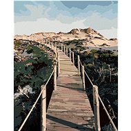 Zuty - Painting by Numbers - Wooden Footbridge in Sintra-Cascais Park, 40X50 Cm, Canvas+Frame - Painting by Numbers
