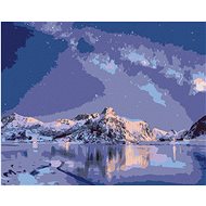 Zuty - Painting by Numbers - Milky Way Over the Frozen Seashore, 80X100 Cm, Canvas+Frame - Painting by Numbers