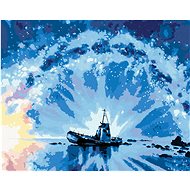 Zuty - Painting by Numbers - Abandoned Ship and Milky Way, 40X50 Cm, Canvas+Frame - Painting by Numbers
