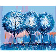 Zuty - Painting by Numbers - Blue Trees, 80X100 Cm, Canvas+Frame - Painting by Numbers