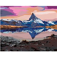 Zuty - Painting by Numbers - View of Lake Stellisee in Switzerland, 40X50 Cm, Canvas+Frame - Painting by Numbers