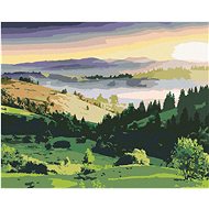 Zuty - Painting by Numbers - Landscape of Hills and Trees, 80X100 Cm, Canvas+Frame - Painting by Numbers