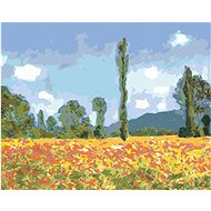 Zuty - Painting by Numbers - Poppy Field in Giverny (Claude Monet), 80X100 Cm, Canvas+Frame - Painting by Numbers