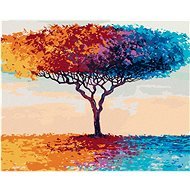 Zuty - Painting by Numbers - Colourful Tree, 80X100 Cm, Canvas+Frame - Painting by Numbers