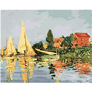 Zuty - Painting by Numbers - Regatta In Argenteuil (Claude Monet), 40X50 Cm, Canvas+Frame - Painting by Numbers