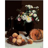 Zuty - Painting by numbers - Still life with decanter, flowers and fruit (Henri Fantin-Latour), 40X5 - Painting by Numbers