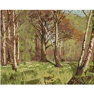 Zuty - Painting by Numbers - Children In The Woods In Spring. Anemones in Bloom (H. A. Brendekilde), - Painting by Numbers