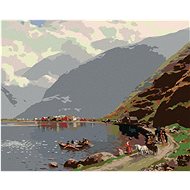 Zuty - Painting by Numbers - View of Lardalsoyri (Themistokles Von Eckenbrecher), 80X100 Cm, Canvas - Painting by Numbers