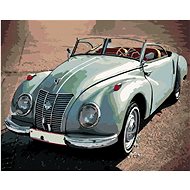 Zuty - Painting by Numbers - Green Audi Car, 80X100 Cm, Canvas+Frame - Painting by Numbers