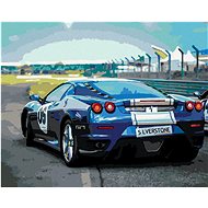 Zuty - Painting by Numbers - Sports Blue Car Ferrari, 40X50 Cm, Canvas+Frame - Painting by Numbers
