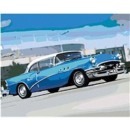 Zuty - Painting by Numbers - Older Blue Car, 80X100 Cm, Canvas+Frame - Painting by Numbers