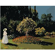 Zuty - Painting by Numbers - Woman in the Garden (Claude Monet), 80X100 Cm, Canvas+Frame - Painting by Numbers