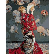 Zuty - Painting by Numbers - Mrs. Monet In Japanese Kimono (Claude Monet), 40X50 Cm, Canvas+Frame - Painting by Numbers