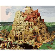 Zuty - Painting by Numbers - Building the Tower of Babel (Pieter Bruegel), 80X100 Cm, Canvas+Frame - Painting by Numbers