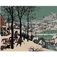 Zuty - Painting by Numbers - Hunters in the Snow (Pieter Bruegel), 80X100 Cm, Canvas+Frame - Painting by Numbers