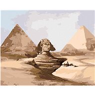 Zuty - Painting by Numbers - Sphinx And Pyramids Egypt, 80X100 Cm, Canvas+Frame - Painting by Numbers