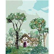 Zuty - Painting by Numbers - House in Fairyland, 40X50 Cm, Canvas+Frame - Painting by Numbers