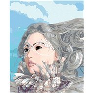 Zuty - Painting by Numbers - Fantasy Woman in Grey, 40X50 Cm, Canvas+Frame - Painting by Numbers