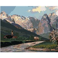 Zuty - Painting by Numbers - Mountains And Villages In The Countryside, 40X50 Cm, Canvas+Frame - Painting by Numbers