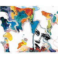 Zuty - Painting by Numbers - Woman and Coloured Spots, 40X50 Cm, Canvas+Frame - Painting by Numbers