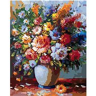 Zuty - Painting by Numbers - Fisted Flowers in a Vase, 40X50 Cm, Canvas+Frame - Painting by Numbers
