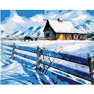 Zuty - Painting by Numbers - Farm On Mountains, 40X50 Cm, Canvas+Frame - Painting by Numbers