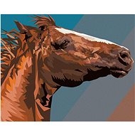 Zuty - Painting by Numbers - Brown Horse Portrait, 40X50 Cm, Canvas+Frame - Painting by Numbers