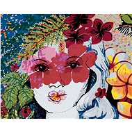 Zuty - Painting by Numbers - Woman and Flower Eyes, 40X50 Cm, Canvas+Frame - Painting by Numbers