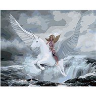 Zuty - Painting by Numbers - Fantasy Woman And Pegasus, 40X50 Cm, Canvas+Frame - Painting by Numbers