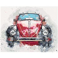 Zuty - Painting by Numbers - Old Red Car, 40X50 Cm, Canvas+Frame - Painting by Numbers