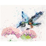 Zuty - Painting by Numbers - Painted Hummingbird and Flowers, 40X50 Cm, Canvas+Frame - Painting by Numbers