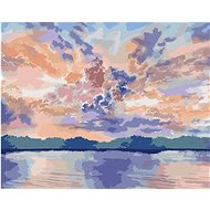 Zuty - Painting by Numbers - Tropical Purple Clouds, 40X50 Cm, Canvas+Frame - Painting by Numbers