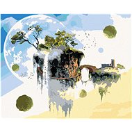 Zuty - Painting by Numbers - Flying Island, 40X50 Cm, Canvas+Frame - Painting by Numbers