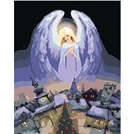 Zuty - Painting by Numbers - Angel Above the City, 40X50 Cm, Canvas+Frame - Painting by Numbers