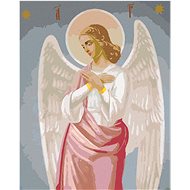 Zuty - Painting by Numbers - Angel in Red Robe, 40X50 Cm, Canvas+Frame - Painting by Numbers