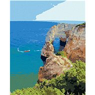 Zuty - Painting by Numbers - Summer Landscape of Portuguese Coast, 40X50 Cm, Canvas+Frame - Painting by Numbers